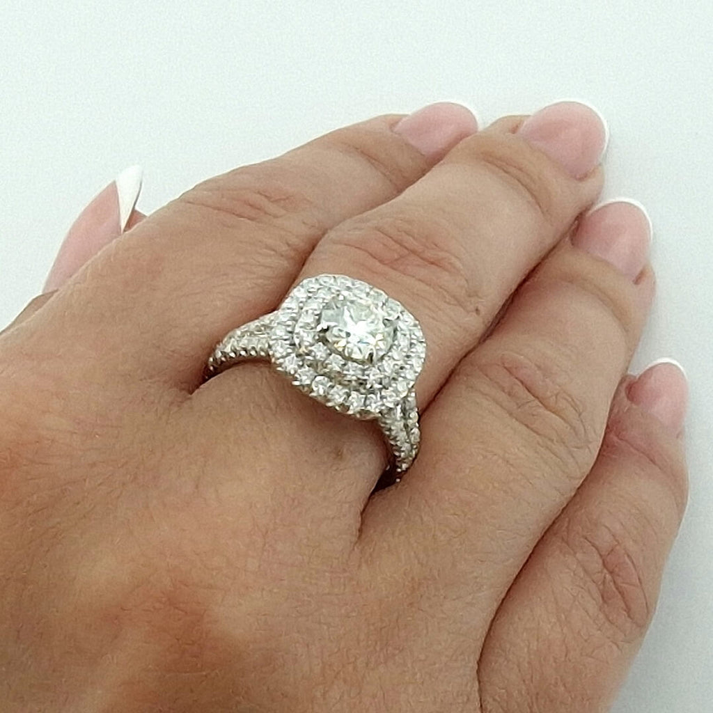 2ctw Moissanite Engagement Ring 925 Silver