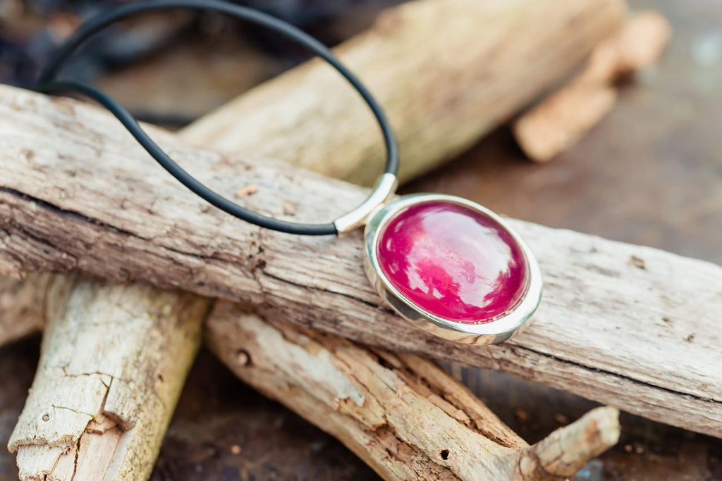 Silver Ruby Pendant